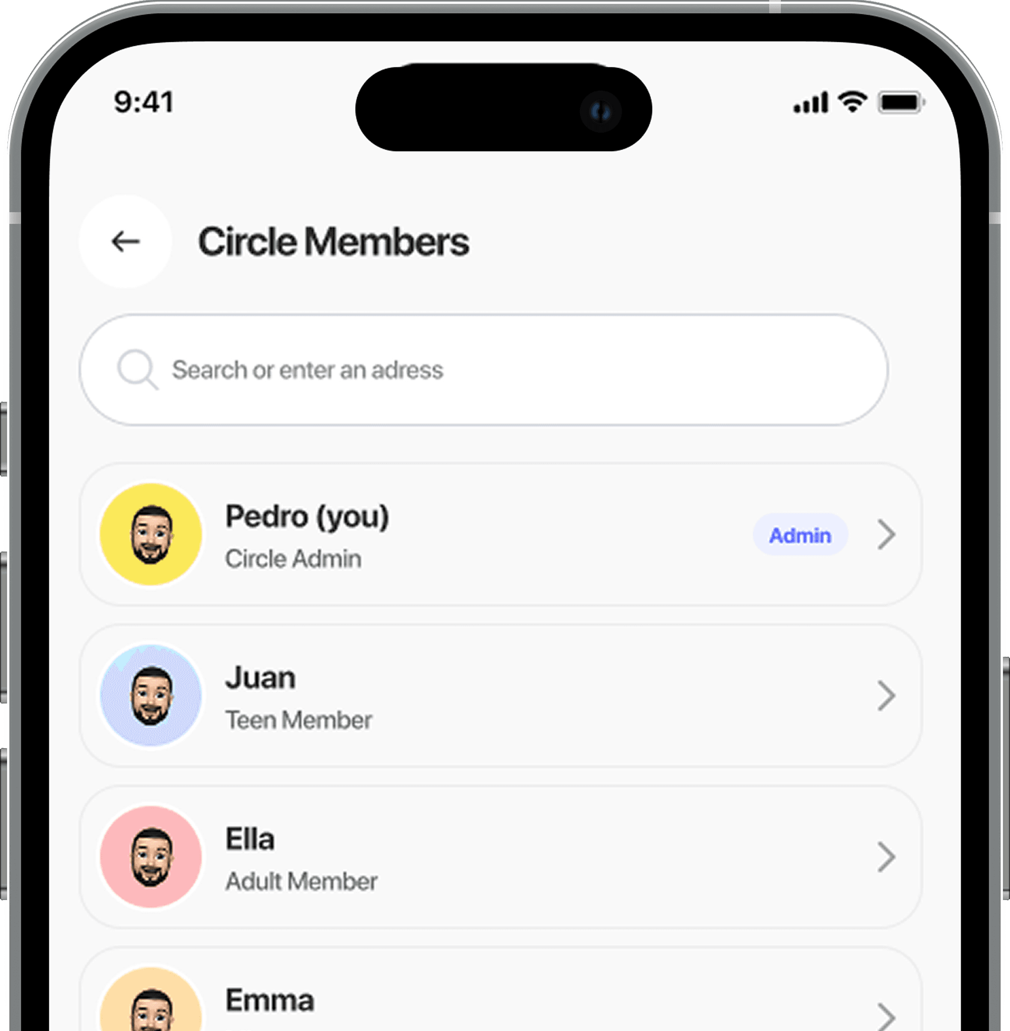 Bondtrail circle members screen